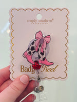 Simply Southern badge reel in fun colorful design – stylish badge holder for ID, keys, or work badges from Sweet Southern Charm