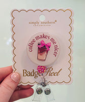Simply Southern badge reel in fun colorful design – stylish badge holder for ID, keys, or work badges from Sweet Southern Charm