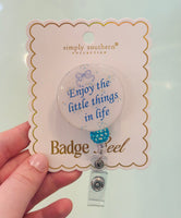 Simply Southern badge reel in fun colorful design – stylish badge holder for ID, keys, or work badges from Sweet Southern Charm