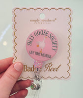 Simply Southern badge reel in fun colorful design – stylish badge holder for ID, keys, or work badges from Sweet Southern Charm
