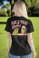 simply southern tee
am i the drama tee 
short sleeve tee 
printed on a black tee 
features a frog looking in the mirror