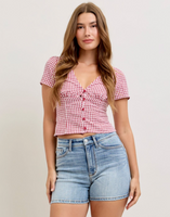 High-waist slim denim shorts with stretch fabric and flattering fit, women’s casual summer shorts.
high waist slim shorts, women’s denim shorts, stretch denim shorts, boutique denim shorts, summer shorts for women, flattering high rise shorts, Sweet Southern Charm shorts