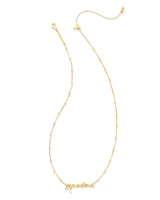 Grandma Script Pendant Necklace in Gold