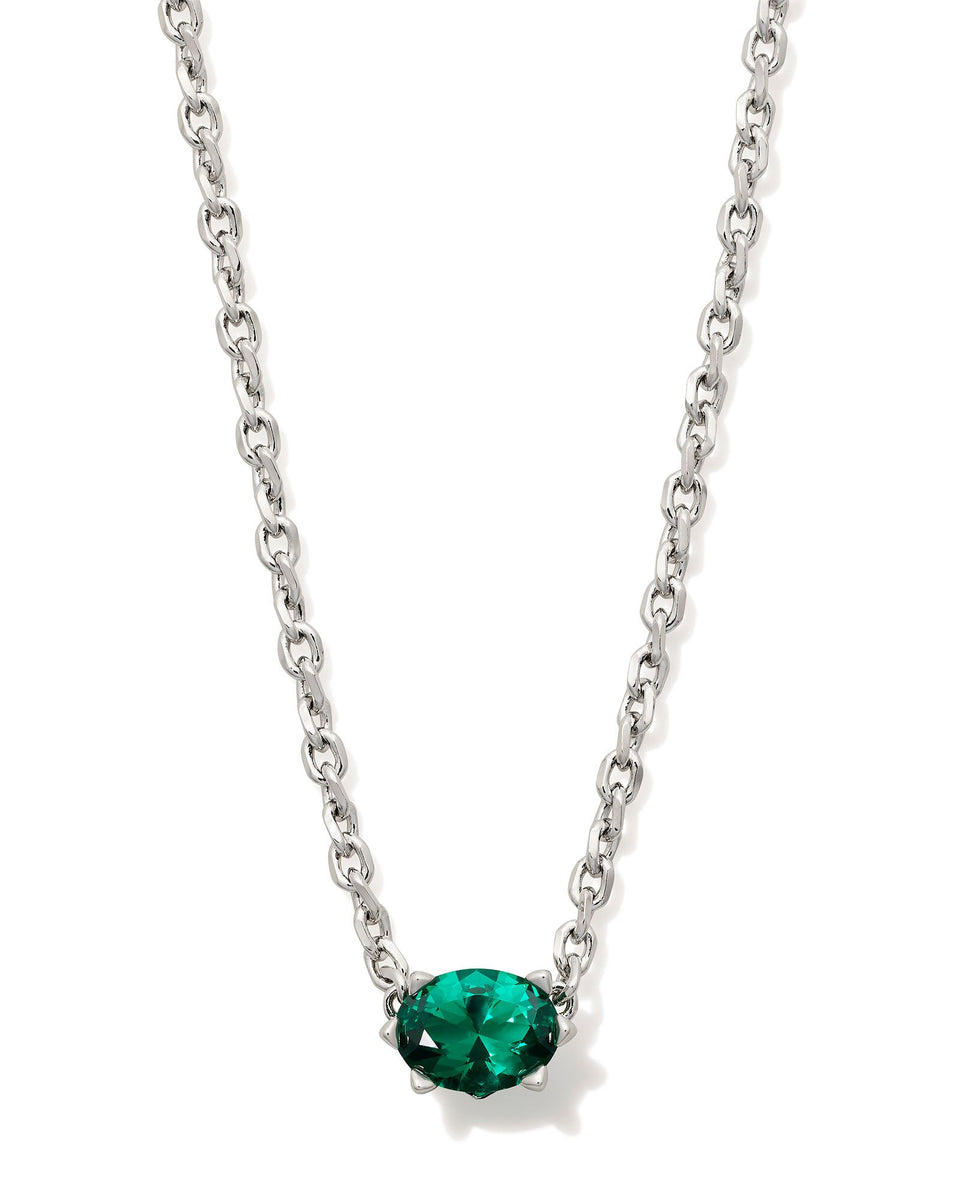 Cailin Silver Pendant Necklace in White CZ main image 0
