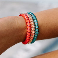 Small - Coral Craze Hair Ties