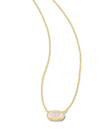 Grayson Short Necklace Gold in Iridescent Drusy