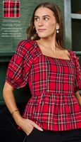 Isabel Top - Red Plaid