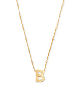 Letter B Pendant Necklace in Gold