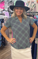 Lulu B V-Neck Collared Top offers UPF 50+, wrinkle-free comfort, and polished style—perfect for travel, sun, and effortless everyday wear.