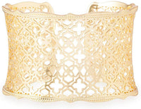 Candice Gold Cuff Bracelet Filigree Mix