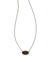 Grayson Short Necklace - Silver Black Cats Eye