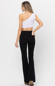 Jelly Jeans - Black Pull On Flare Jeggings
