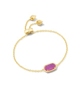 Elaina Gold Adjustable Chain Bracelet in Mulberry Drusy