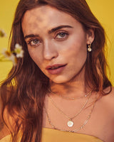 Medallion Coin Multi Strand Necklace in Gold