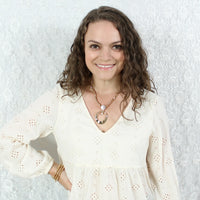 Hammered Gold Oval Pendant