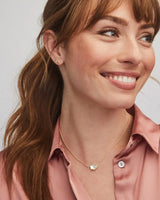 Tess Gold Pendant Necklace in Dichroic Glass