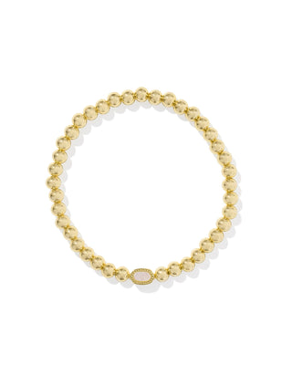 Mini Elaina Stretch Bracelet Gold in Iridescent Drusy