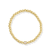 Mini Elaina Stretch Bracelet Gold in Iridescent Drusy