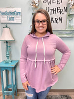 Dusty Plum Hoodie Top
