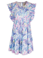 Ruffle Sleeve Dress - Watercolor
