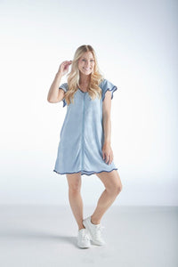 Terry Zip Dress - Ice