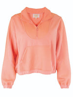 Quarter Zip Pullover - Coral
