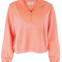 Quarter Zip Pullover - Coral