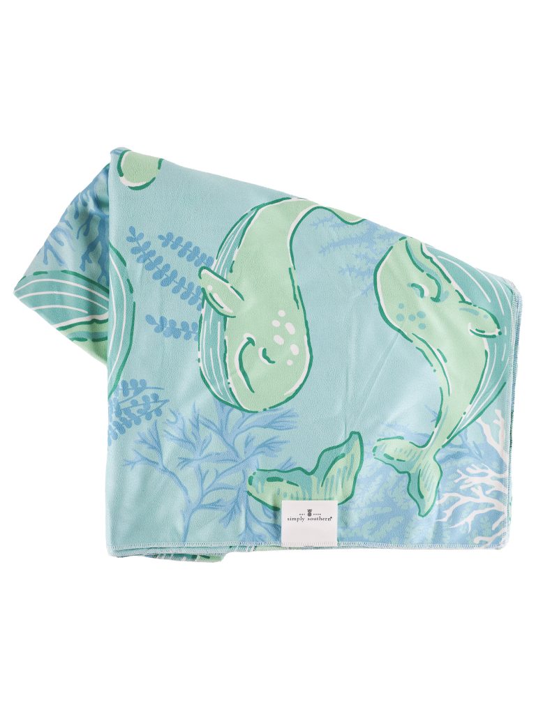 Simply Southern Quick Dry Towel - Whale