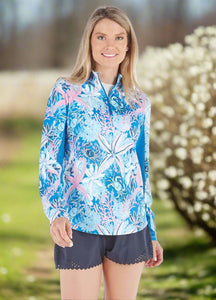 Peyton Zip Pullover - Reef