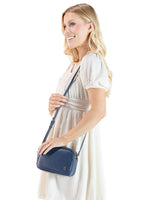 Vegan Leather Crossbody - Navy
