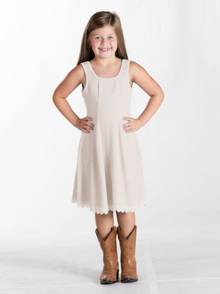Youth Corded Tank Dress - Pearl