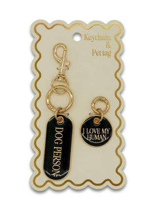 Keychain & Pet Tag - Black