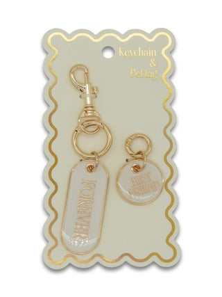 Keychain & Pet Tag - Ivory