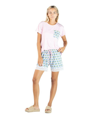 T-Shirt Pajama Set - Hydrangea