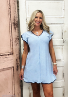 Terry Zip Dress - Ice
