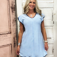 Terry Zip Dress - Ice