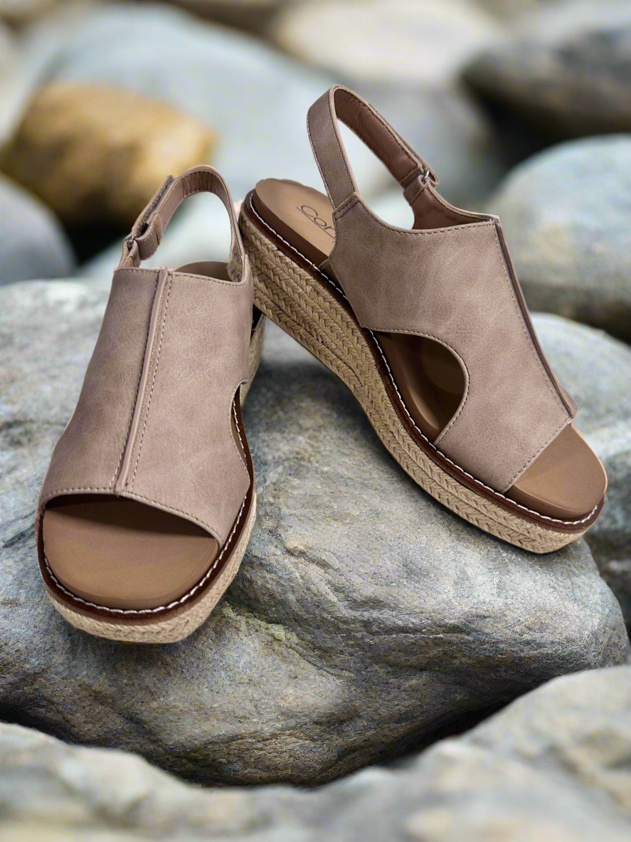 Ready Or Not Wedge - Taupe