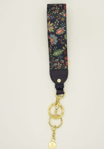Simply Southern Printed Key Fob - Navy Flower (SPCFLR)