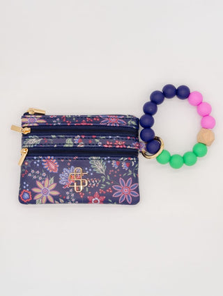 Simply Southern Bead Bangle Wallet – PU leather wallet with beaded bracelet strap, card slots, snap protector, and zipper coin pouch from Sweet Southern Charm