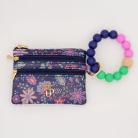 Simply Southern Bead Bangle Wallet – PU leather wallet with beaded bracelet strap, card slots, snap protector, and zipper coin pouch from Sweet Southern Charm