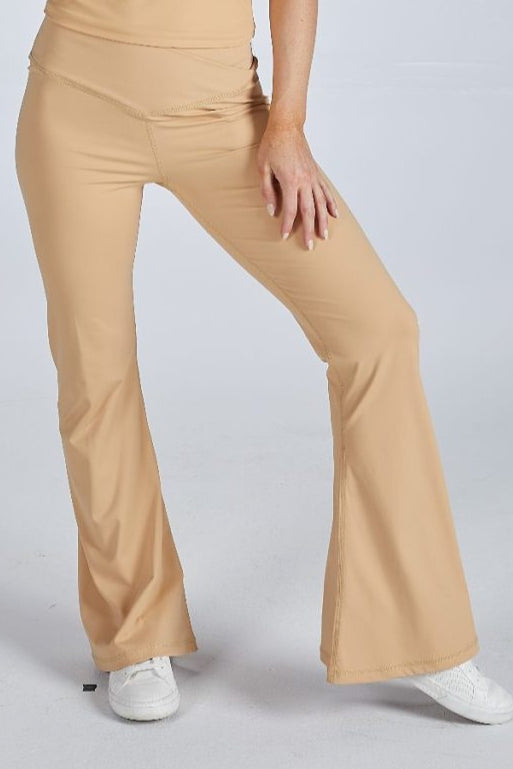 Simply Southern Flare Lounge Pant - Latte
