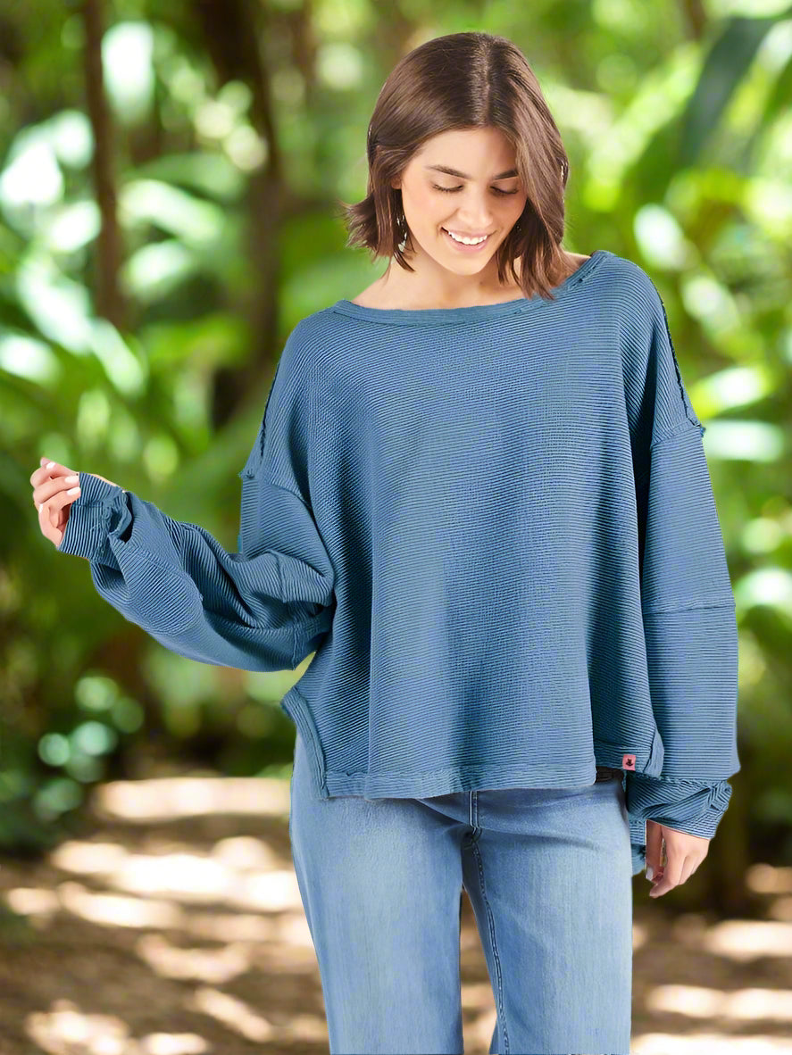 Simply Southern Sabrina Pullover - Dark Blue