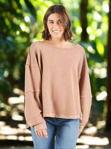 Simply Southern Sabrina Pullover - Umber