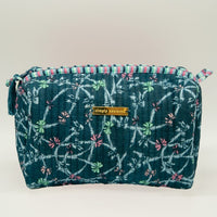 Quilted Cosmetic Bag - Ribbon