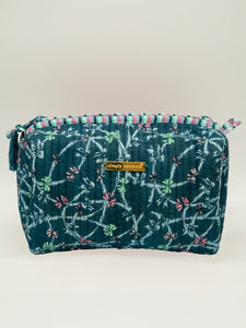 Quilted Cosmetic Bag - Ribbon