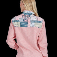 Stay warm in the Simply Southern Aria Quarter Zip. Features 1/4 zip, pockets, chest pocket & logo detail. Soft polyester-rayon blend.