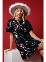 Holiday Ornaments Sequin Dress
