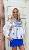 Margeaux Embellished Top - White
