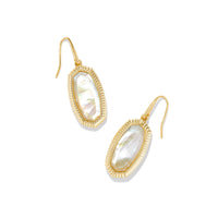 9608861460 Dani Gold Ridge Frame Drop Earrings in Golden Abalone