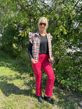 Plaid Puffer Vest